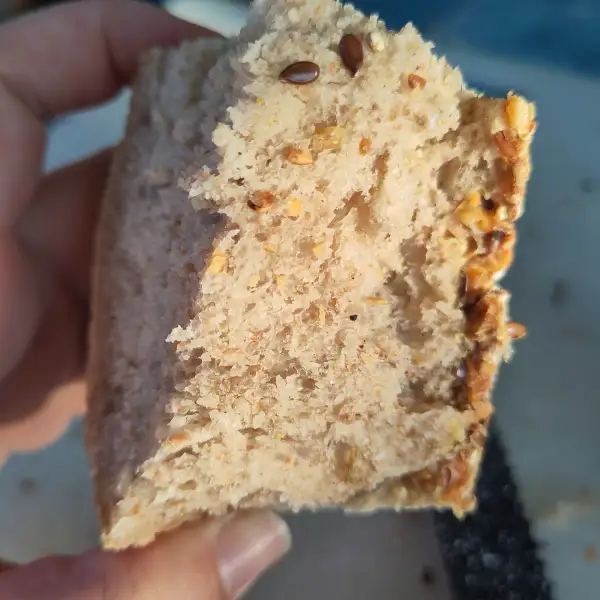 Brot mit Samen und Sojapulver