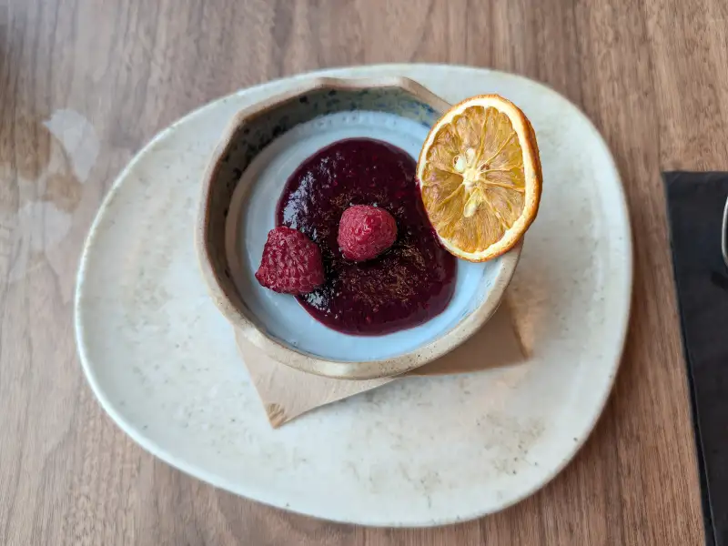 Panna cotta de baunilha e laranja