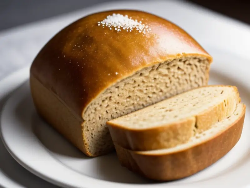 Pão de trigo integral e soja, fermentado