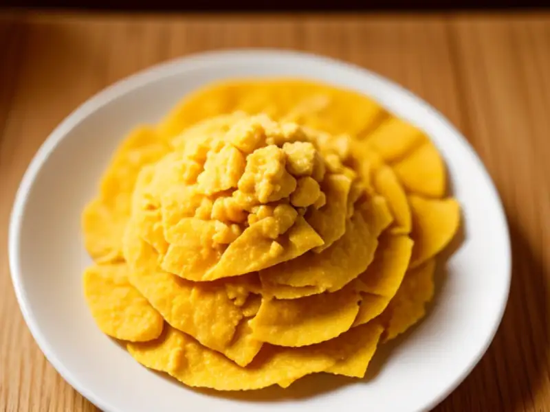 Papadums fritos empanados em massa de grão-de-bico