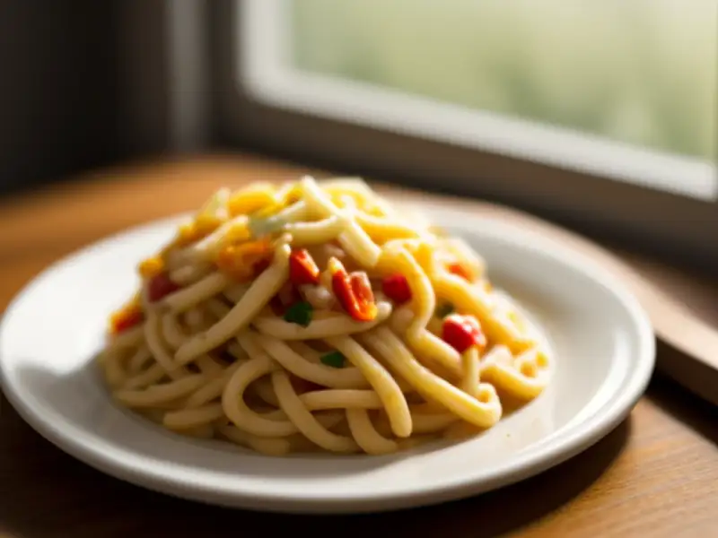Pasta con peperoni