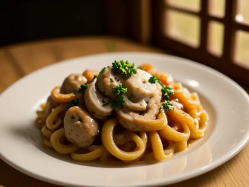 Pasta met herfstchampignons