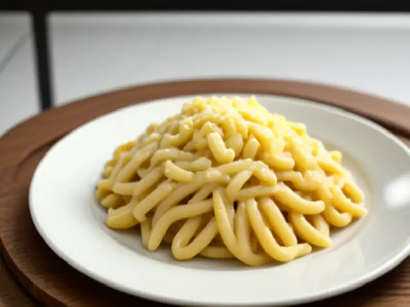 Microwave-cooked pasta