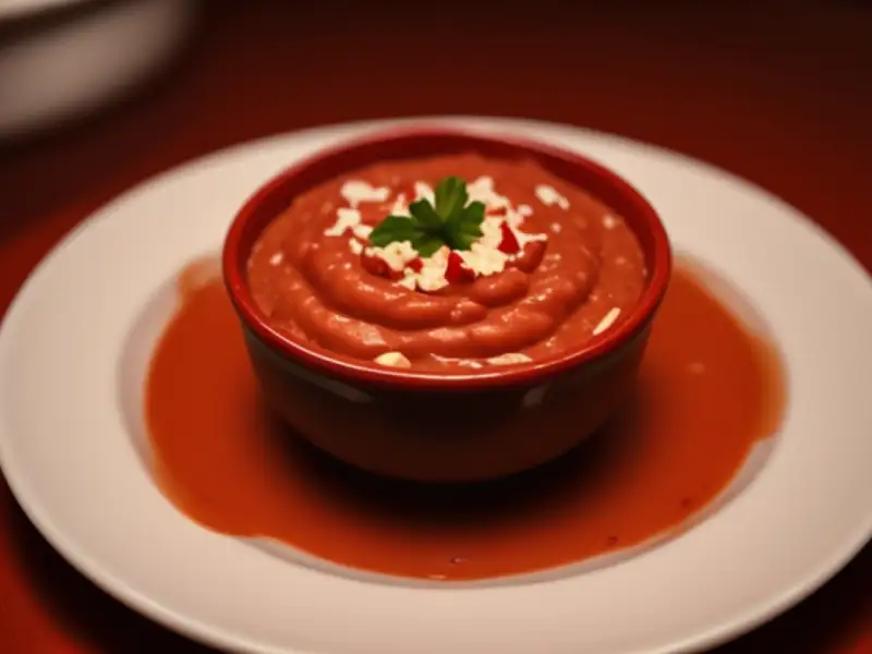 Pasta de pimentão vermelho assado com alho