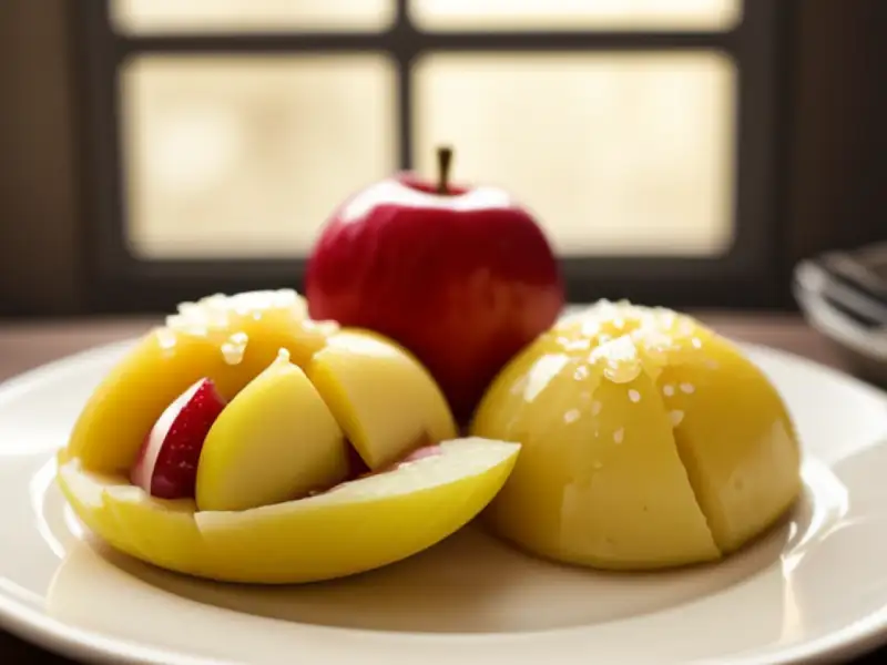 Salat mit Pastis, Apfel und Rosinen