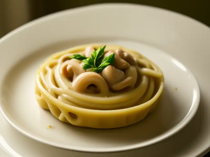 Pâte à pâtes aux champignons