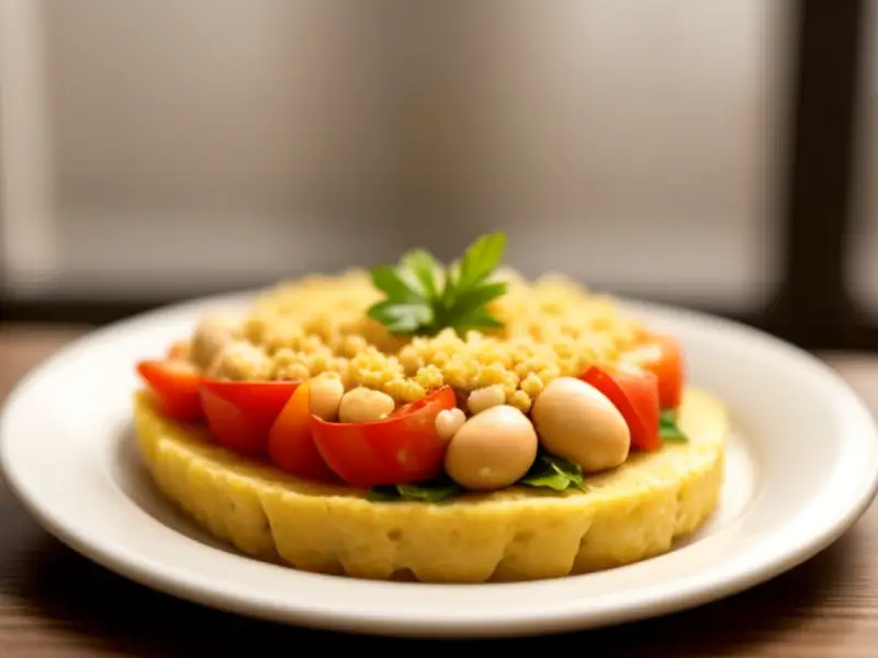 Patezinhos de pimentão e grão-de-bico