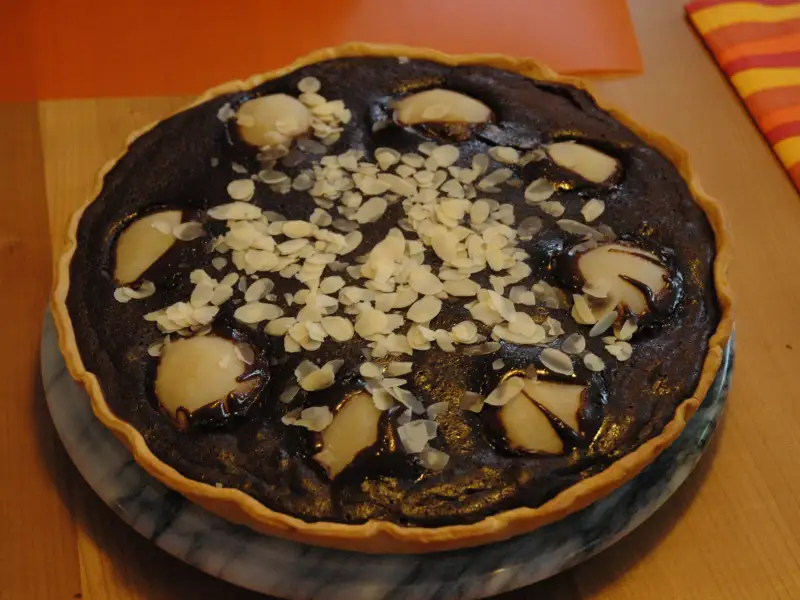 Pear and chocolate cake