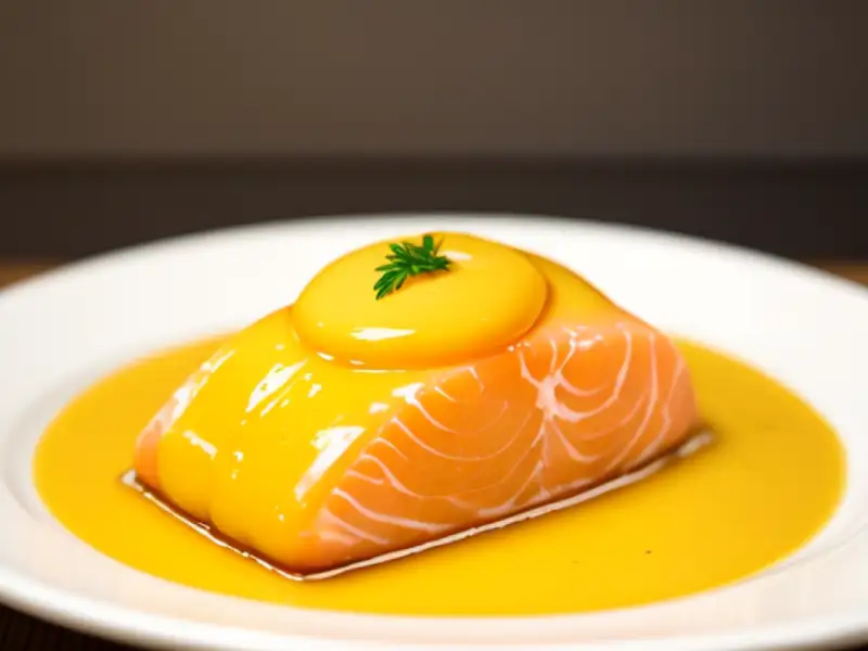 Peixe Plukkfisk, purê de feijão preto e batatas de Bergen
