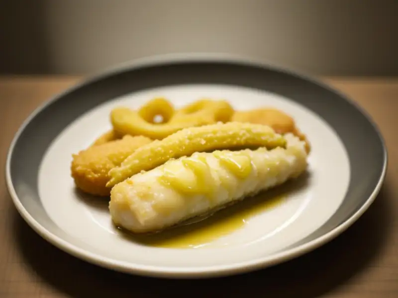 Filé de peixe no papelote com cebola, alho e alecrim
