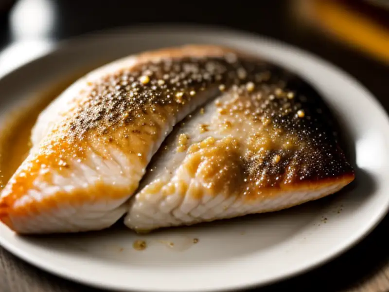 Filetti di pesce al forno, birra e senape