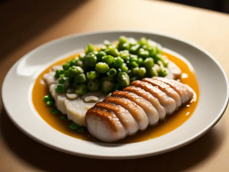 Pesce con funghi