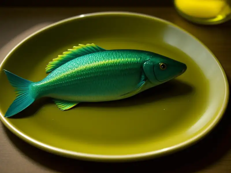 Pesce cucinato in salsa piccante con senape