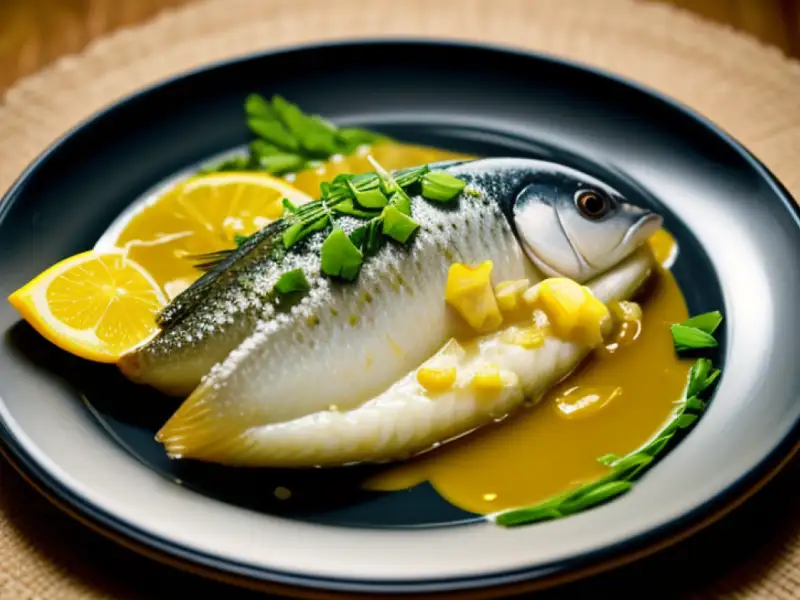 Pesce tritato con curcuma e citronella