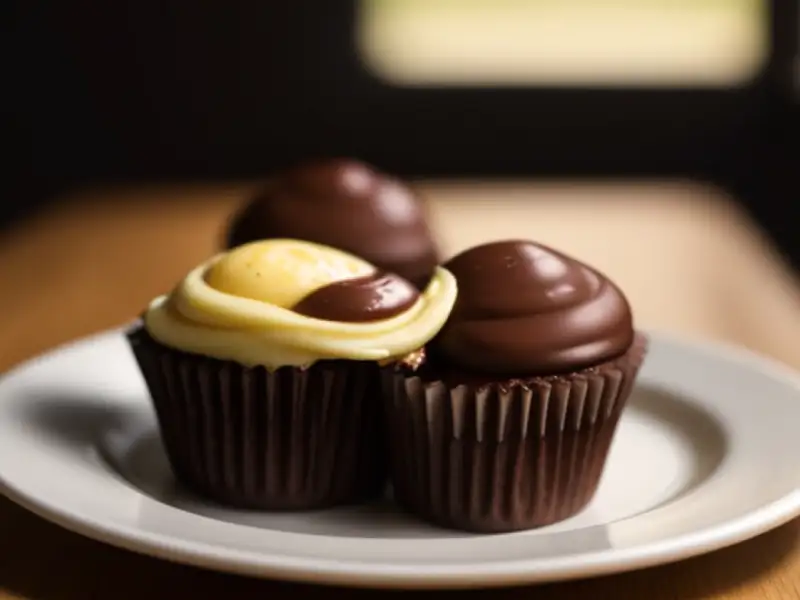 Bolinhos macios de chocolate