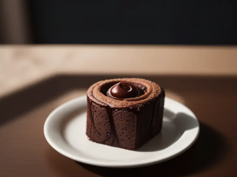 Petit gâteaux de chocolate assados congelados