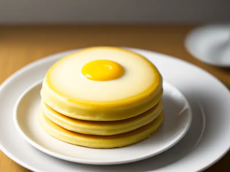 Pfannkuchen-Kuchen mit Banane oder Apfel