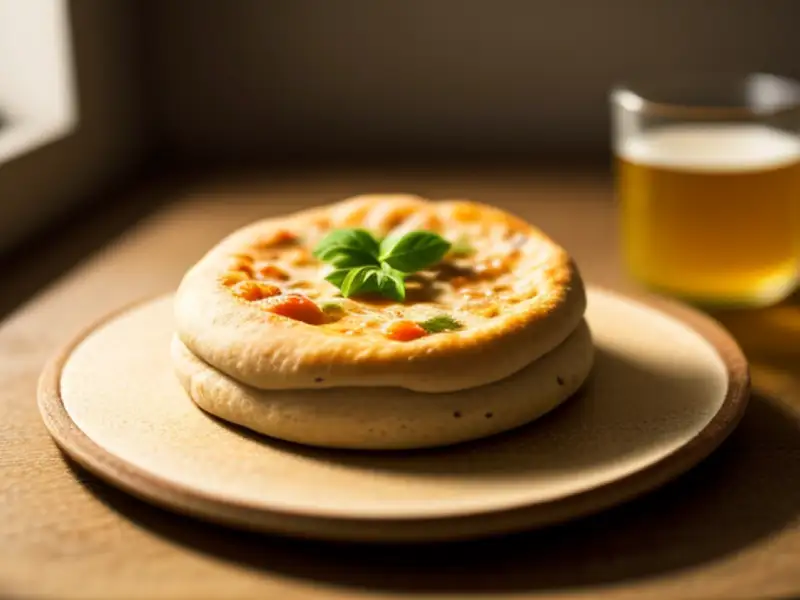 Pizza alla birra senza lievito, cotta in padella