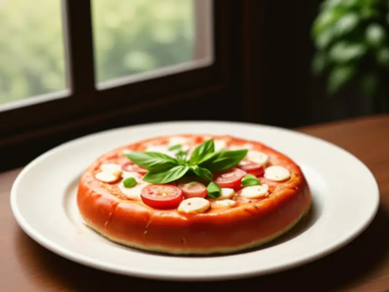 Pizza Flandria z domowym sosem, szparagami i wędzoną boczkiem