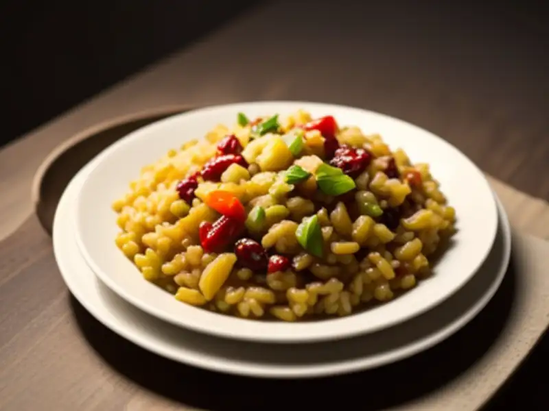 Plov mit getrockneten Sauerampfer