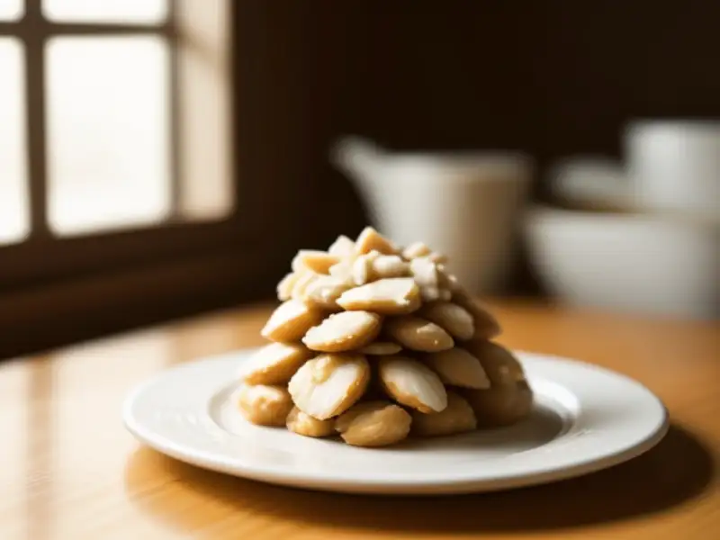 Teilak, płytki z bazaltu o kształcie migdałów.