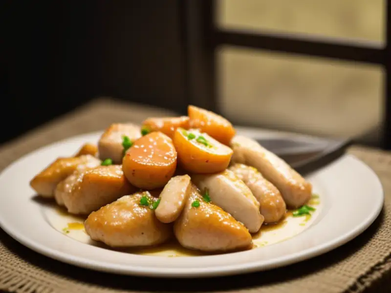 Pollo con mele cotogne e zafferano, passo dopo passo