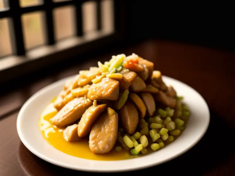 Pollo saltato con zenzero
