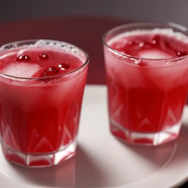 Frozen pomegranate syrup