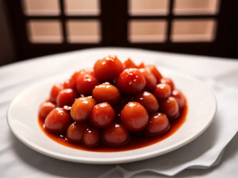 Pomodori dolci e aciduli, con datteri e uvetta