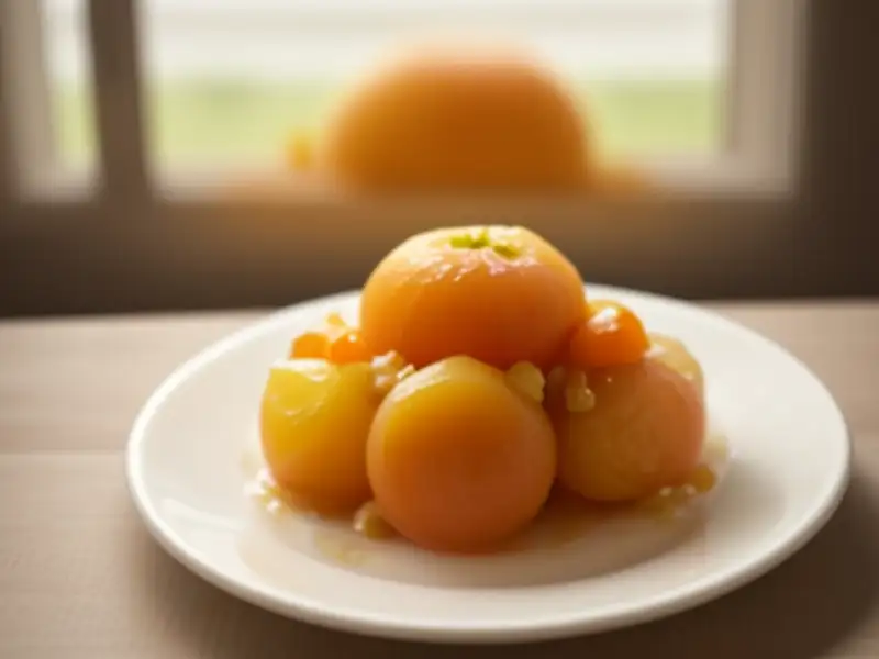 Ponche sem álcool de damasco e toranja