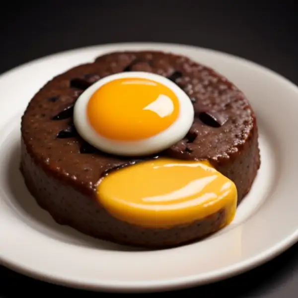 Pontin, ein Kuchen mit Würstchen und Pflaumen
