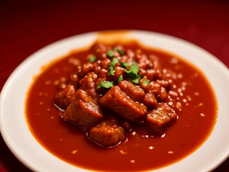 Porco vindaloo de Kerala com vinagre e especiarias
