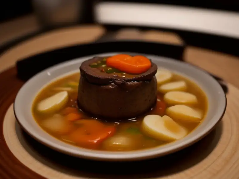 Cozido de rosbife com legumes