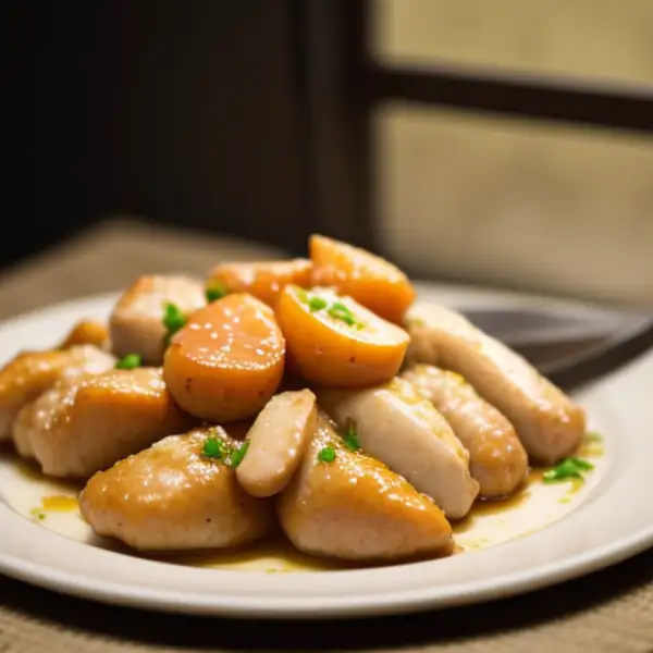 Pollo con mele cotogne e zafferano, passo dopo passo