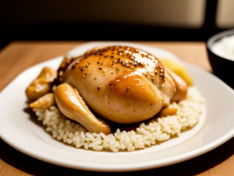 Poulet rôti au riz