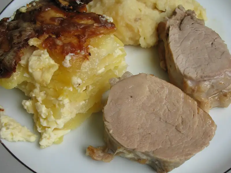 Purê de cenoura e rabanete com batata