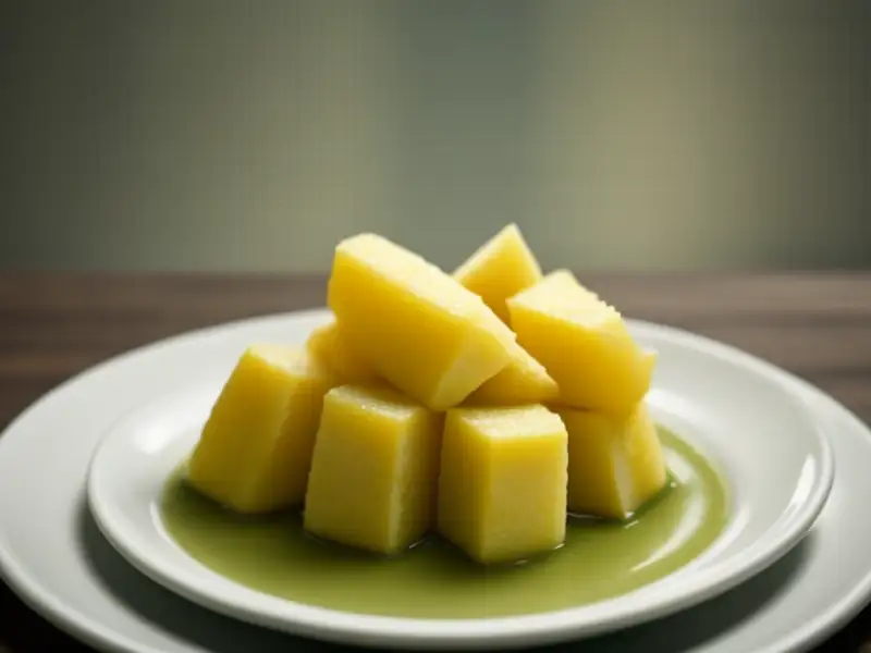 Purée de yuca cuite au four à micro-ondes