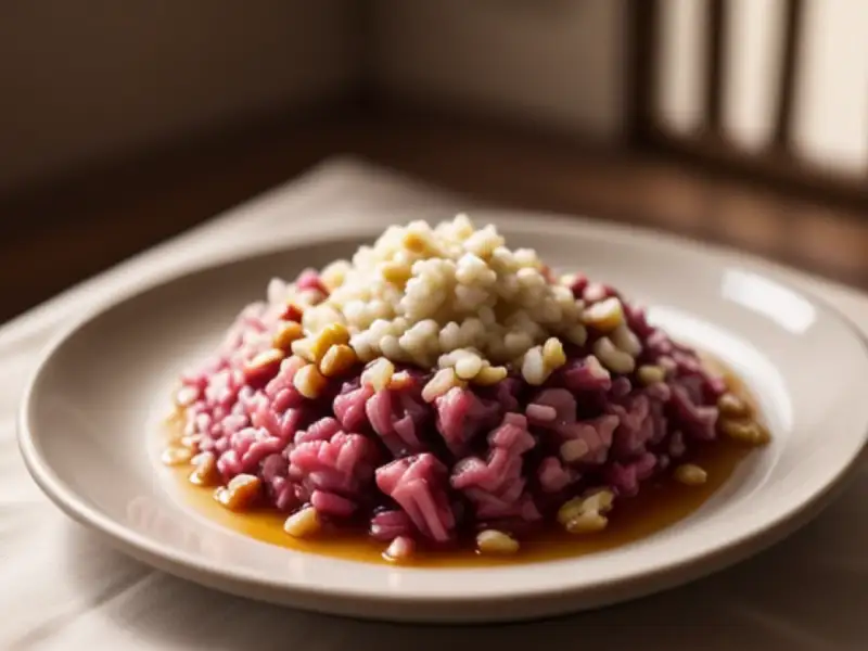 Risotto with radicchio and walnuts