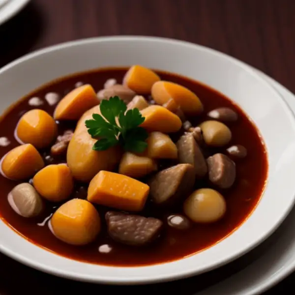 Ragoût de venaison au vin rouge, façon basque