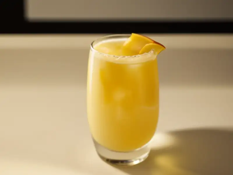 Bebida refrescante de melocotón y limón.