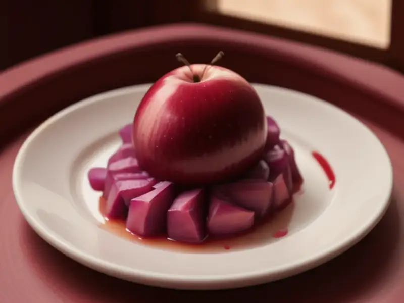 Repolho roxo com maçã e especiarias
