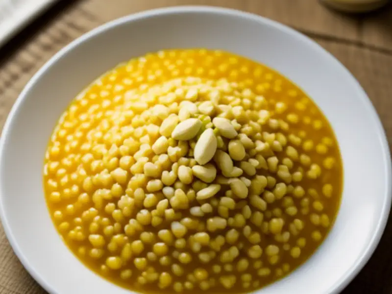 Rice and black lentil pudding