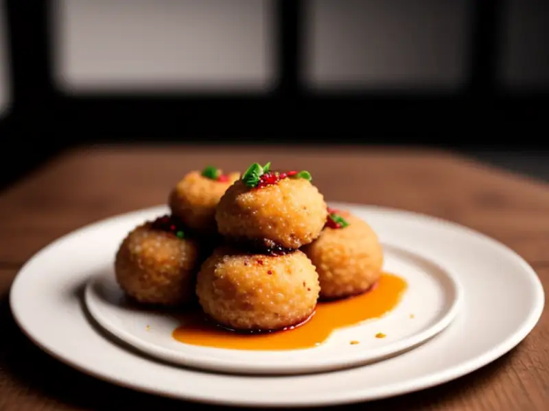 Rijstworstjes en tempura