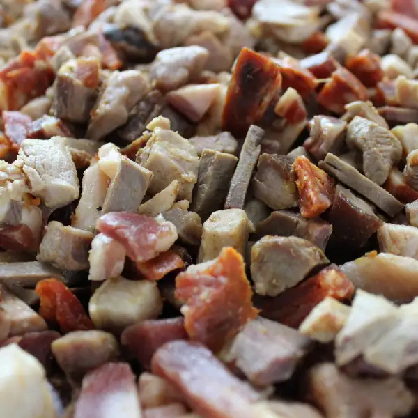 Tarte mit Rindfleisch und Chorizo