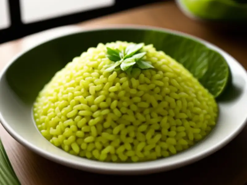 Riso con limone verde e spezie indiane