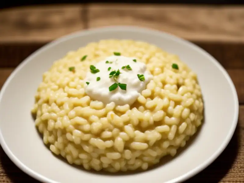 Risoto de tomate e muçarela