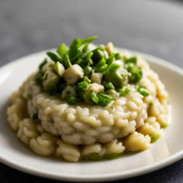 Risotto mit Pariser Champignons und Schafskäse