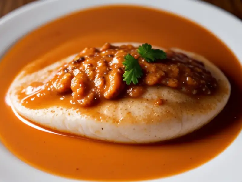 Rode tilapia saus met pittige pepers
