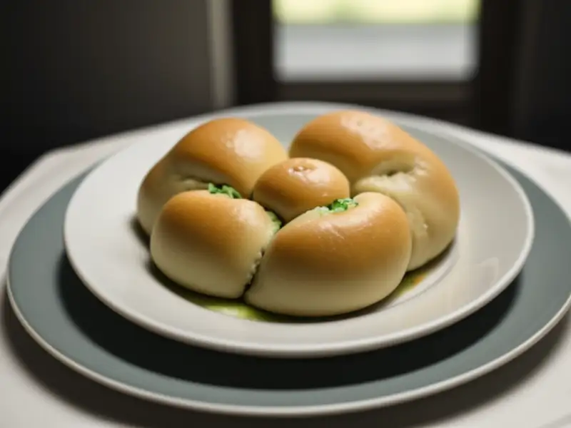Rolinhos de presunto com porcini gratinados