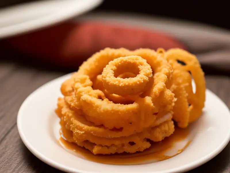 Cipolle fritte croccanti con ceci